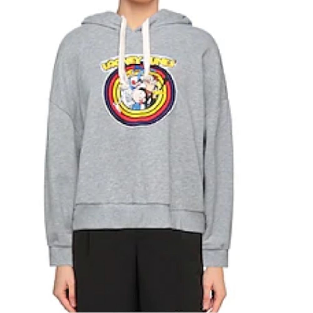 MOAConcept X Looney Tunes Sweatshirt Womens Sz XS Hoodie Cartoon embroidered New